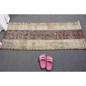 Gran Bohemia Beige 1,9X4 pies Área Alfombra Clásico Turco Rectángulo Lana Patrón de retazos abstracto Respaldo de látex para alfombra de vida - Product Image 5