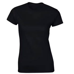 Camiseta de entrenamiento de Yoga para gimnasio con cuello redondo para mujer, tela de punto transpirable de secado rápido 250G, estampado personalizado de tallas grandes para deportes de verano - Product Image 2