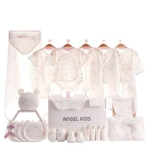 Conjunto personalizado de 10 piezas de algodón 100% para recién nacidos, caja de regalo de ropa de bebé de algodón puro, accesorios de ropa para necesidades diarias de verano - Product Image 4