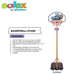 แท่นบาสเก็ตบอลเหล็กปรับระดับความสูงได้ เคลื่อนย้ายสะดวก ทนทาน สำหรับเด็กและผู้ใหญ่ ฝึกซ้อมที่บ้าน - Product Image 2