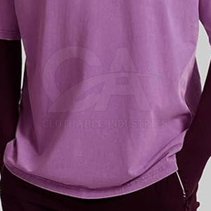 Camiseta de algodón lavado de corte holgado para hombre, camiseta oversize con efecto ácido, camiseta de algodón lavado con hombros caídos, camisa retro lavada - Product Image 6
