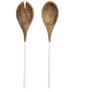 Juego de Cucharas para Servir de Madera Hechas a Mano de Primera Calidad, Madera de Acacia con Mango de Resina, Diseño Clásico Ecológico, Utensilio de Cocina para Bodas - Product Image 4