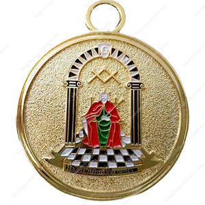 REGALIA MASÓNICA ORDEN DE ATHELSTAN COLLAR JOYA CAPLÁN-FREEMASON COLLAR ORO JOYA - Product Image 6
