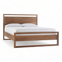 Base de Cama Moderna de Lujo, Plegable, de Madera de Teca Sólida, Cómoda y Resistente, para Colchón Doble, Tamaño King/Queen