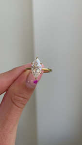 ชุดแหวนเพชรแบบโซลิแทร์ประดับเพชร18K สำหรับผู้หญิงชุดก้ามมีสไตล์6 K สำหรับผู้หญิง - Product Image 4