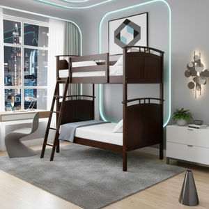 Bistre Traditional Full-Size Solid Beech <b>Bunk</b> <b>Bed</b> Bistre Color Non-Foldable CPSC ASTM Certified - Product Image 4