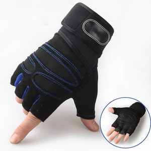 Guantes de gimnasio de cuero de neopreno de medio dedo para hombre, accesorio de Fitness transpirable cómodo para ciclismo, levantamiento de pesas, diseño personalizado - Product Image 3