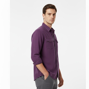 Camisa Vaquera Azul Clásica para Hombre, 100% Algodón, Uso Diario Informal, Alta Calidad, Estilo Moderno y Urbano - Product Image 4
