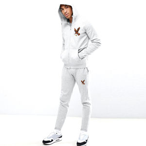 Venta al por mayor 100% algodón transpirable hombres chándal conjunto 3D bordado gimnasio Sudadera con capucha con estampado diseño liso invierno precio de fábrica - Product Image 1