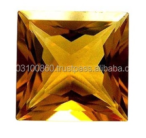 Certifié naturel Citrine coupe carrée en vrac jaune pierre précieuse à la main bricolage faisant bonne qualité pierre précieuse naturelle pour la fabrication de bijoux - Product Image 5