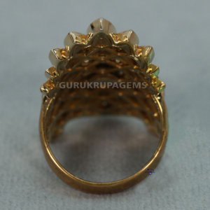 Glamorous Men's Hip Hop Ring 14KT Yellow Gold with Fancy New Design Featuring Lab Grown Diamonds - Product Image 4