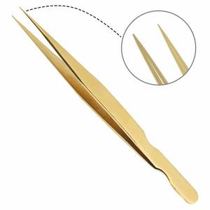 Pinces à cils de qualité supérieure en acier inoxydable à pointe pointue, pinces à extensions de beauté - Product Image 3