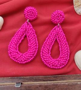 Pendientes bordados con cuentas en nueva forma, joyería de moda, pendientes bordados a mano con cuentas de semillas, pendientes bordados con y hechos a mano - Product Image 4