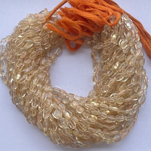 6mm 8mm 10mm naturel jaune Orange Citrine lisse ovale pierres précieuses perles brins bricolage pour la fabrication de bijoux collier Bracelet Alibaba - Product Image 3