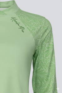 Chemise à col roulé pour femme, coupe ajustée, imprimé floral, tricotée, personnalisable OEM/ODM – Séchage rapide, respirante, anti-plis, manches longues - Product Image 4