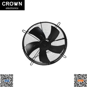 Crown 300B2 AC External Rotor Motor Roof <b>Fan</b> Industrial Equipment 380V/220V 10ft Steel Blade 40dB+ Ball Bearing - Product Image 2