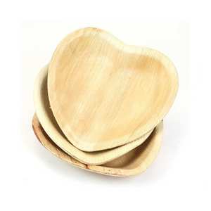 Biodegradable Palm Leaf <b>Heart</b>-<b>Shaped</b> <b>Bowls</b> for Wedding Events, Parties and Food Serving - Product Image 4