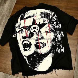 Custom Design Cotton Heavyweight T-Shirts for Men Round Neck Oversize Boxy <b>Tshirt</b> Manufacturer Cropped Graphic T Shirts - Product Image 3