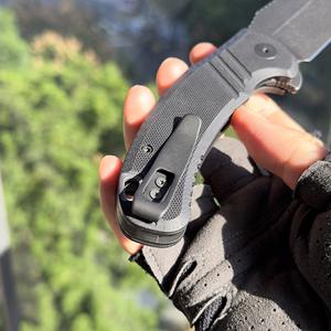 Cuchillo plegable de acero D2, cuchillo de bolsillo personalizado, mango G10, cuchillos tácticos de caza EDC - Product Image 5