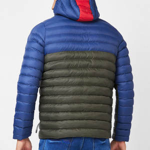 100% polyester matériel fait sur mesure à capuche couleur bloqué hommes vestes coupe-vent et séchage rapide couleur bloqué vestes - Product Image 2