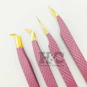 Pince à cils personnalisée avec pointe dorée Pointe pointue en acier inoxydable pour pince à épiler pour extension de cils Logo vison durable en offre - Product Image 6