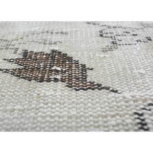 Tapis en laine noué à la main vintage ivoire Pae-508 pour salon ou couloir, tapis rectangulaire tressé pour adolescents - Product Image 3