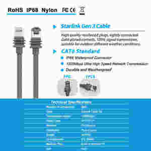 <span class=keywords><strong>Cable</strong></span> <span class=keywords><strong>de</strong></span> red Gigabit escalable <span class=keywords><strong>de</strong></span> grado industrial Starlink Gen <span class=keywords><strong>3</strong></span> <span class=keywords><strong>de</strong></span> 1200Mbps <span class=keywords><strong>para</strong></span> conexiones <span class=keywords><strong>de</strong></span> <span class=keywords><strong>cable</strong></span> estables - Product Image 5