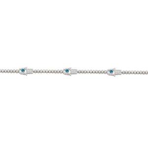 Bracelet à la mode en or blanc 10 carats avec diamants de laboratoire avec pierres scintillantes, parfait pour les occasions élégantes - Product Image 2