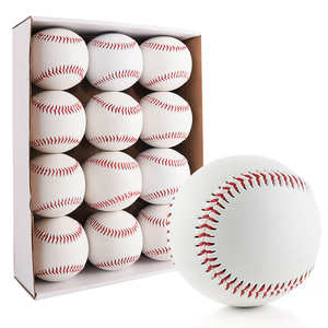 Balles de baseball en cuir synthétique en gros adulte modèle personnalisé en cuir 9 pouces noyau différent pour balle de baseball en cuir synthétique - Product Image 1