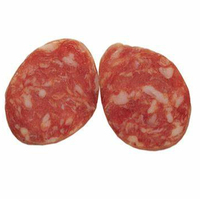 Salsiccia de Cerdo Natural Alimenco Hecha en Italia, Tipo Nápoles, Baja en Grasa y Baja en Sal, Roja, Caja de 0.5 kg, Lista para Comer