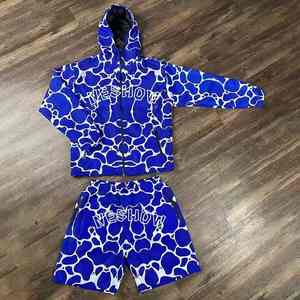 Survêtement décontracté pour hommes de qualité supérieure ensemble de shorts coupe-vent motif solide maternité taille personnalisable deux pièces conception personnalisée - Product Image 3