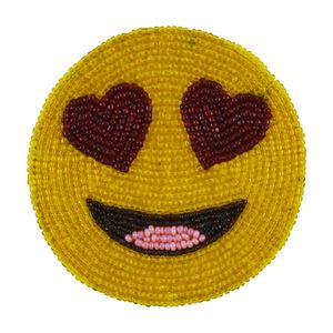 Funny Faces Glass <b>Beaded</b> <b>Coaster</b> Specially Design for Kids Colorful Affordable Price Use for Table Decors in Home and Hotels - Product Image 1