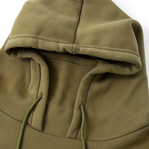 Pull surdimensionné unisexe poids lourd 100% coton personnalisé cagoule visage couverture sweats à capuche hommes manches longues à capuche - Product Image 5