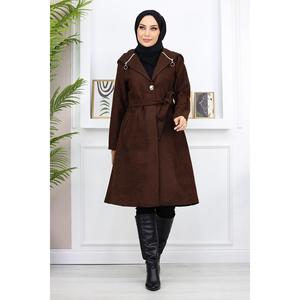 Manteau en laine à capuche pour femme, élégant, avec rembourrage en duvet pour le confort et le style - Product Image 6