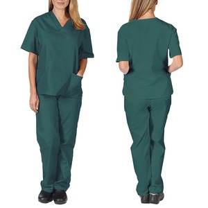 Ensemble de gommage médical de sport à séchage rapide Performance extensible et confortable-Haut et pantalon Médecin Infirmière Tenue Scrubs Uniforme - Product Image 4