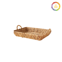 Panier et plateau durables en jacinthe d'eau pour le stockage à la maison et la décoration d'hôtel avec une offre attrayante à bas prix