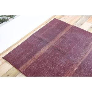 Alfombra Vintage de 4.2x6.9 pies, Alfombra Turca de Lana Sólida Color Morado - Product Image 5