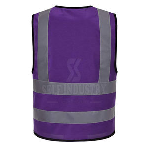 Nouveauté Gilet de sécurité de qualité supérieure imperméable à l'eau de couleur unie Logo personnalisé prix de gros - Product Image 3