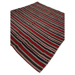 Nayaab 3D Striped <b>Wool</b> Rugs <b>Red</b> & Orange Flat Weaves for Home for Living Room Hallway Bedroom-Paem-812 10mm Rectangle Carpet - Product Image 2