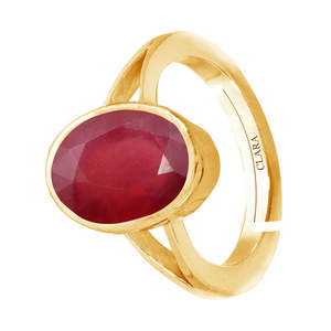 NOVAMART Fine Certified Natural Ruby Manik Vintage Gold <b>Ring</b> Fashionable & Trendy Eyeshape Bezel <b>Set</b> for Gift Wholesale Export - Product Image 3