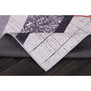 Tapis lavable rayé gris bohème Netline Home Depot NL1005 Design Textile de maison Produit de machine - Product Image 1