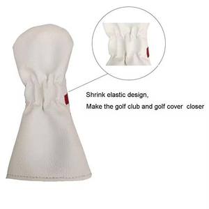 Fundas para Palos de Golf de Cuero PU Suave con Logotipo Personalizado, Duraderas, Impermeables, con Cierre Elástico Autoadhesivo para Uso en Exteriores, Color Dorado - Product Image 2