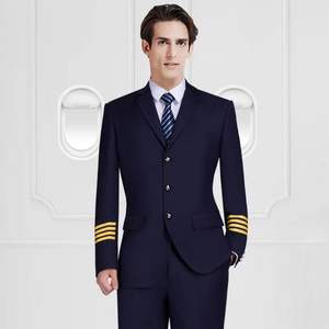 Uniformes de Piloto de Aviación HSI, Conjunto de 2 Piezas para Tripulación de Vuelo, Aeropuerto, Conserjería, Seguridad, Manga Larga - Product Image 3