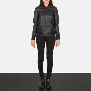 Veste de mode en cuir pour femmes de qualité supérieure, design personnalisé, vêtements d'hiver élégants, manteaux en cuir véritable de haute qualité pour dames - Product Image 3