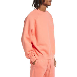 Sudadera de cuello redondo de talla estadounidense de manga larga de peso pesado 380 GSM algodón Unisex liso teñido de gran tamaño ropa personalizada para hombre - Product Image 2