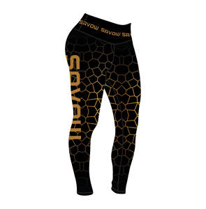 Cintura alta para mujer con ajuste de compresión de tela transpirable de secado rápido a prueba de sentadillas seguro diseñado para correr y sesiones de estudio - Product Image 1