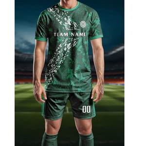 เสื้อฟุตบอลอเมริกันสำหรับผู้ใหญ่เสื้อฟุตบอลตัดอัตโนมัติสีเขียว - Product Image 1