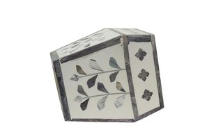 Quemador de incienso con incrustaciones de hueso Floral de lujo hecho a mano soporte de vela de madera de Metal moderno soporte de incienso de resina Bakhoor precio bajo Navidad - Product Image 3