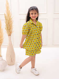 ชุดเสื้อผ้าเด็กผู้หญิง2ชิ้นเสื้อแขนสามส่วนชุดกางเกงขาสั้นสไตล์ใหม่สำหรับฤดูร้อน - Product Image 2