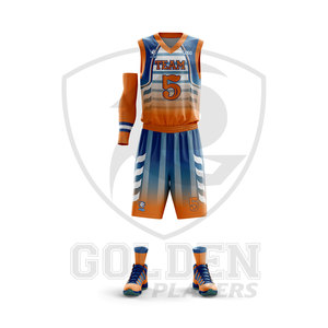 Ensembles d'uniformes de basket-ball à sublimation de couleur orange/blanche de qualité supérieure en vente en gros kit et chaussettes de haute qualité ensembles de basket-ball - Product Image 2